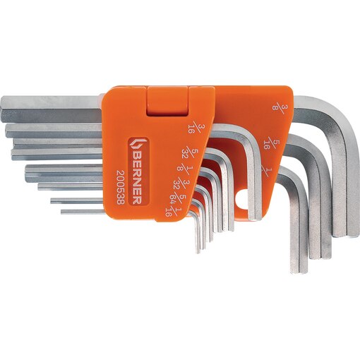 Hex key set 9 pieces Inch, short